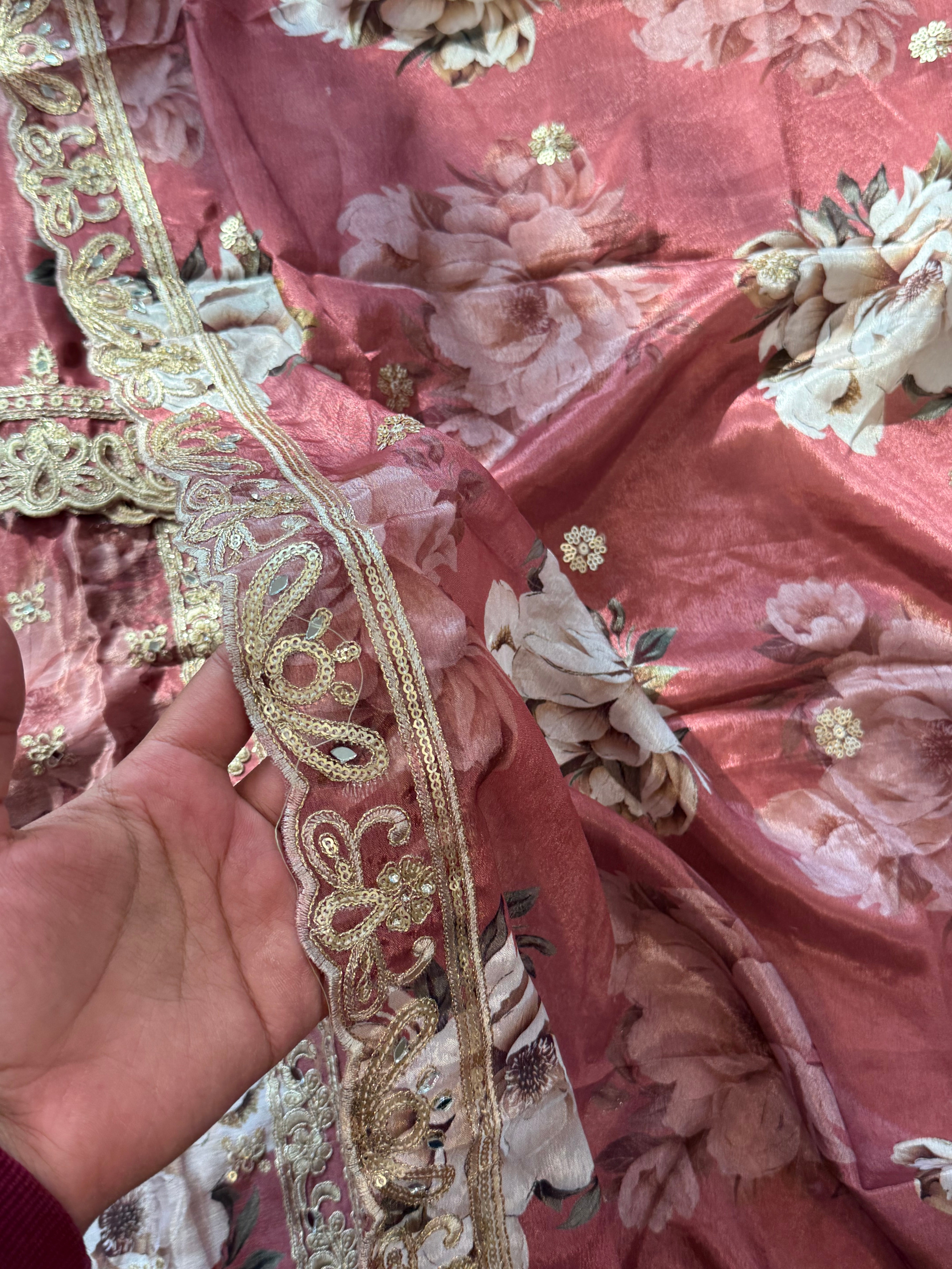 CHINNON SILK READYMADE EMBROIDERY SUIT 977 Q