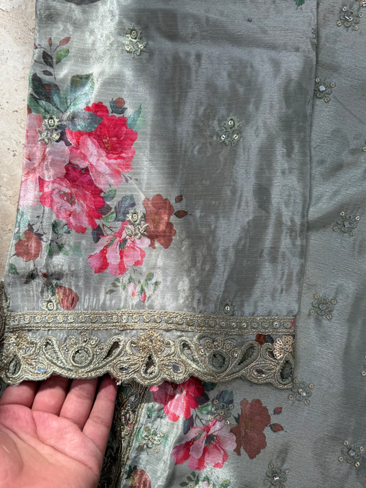 CHINNON SILK READYMADE EMBROIDERY SUIT 977 Q