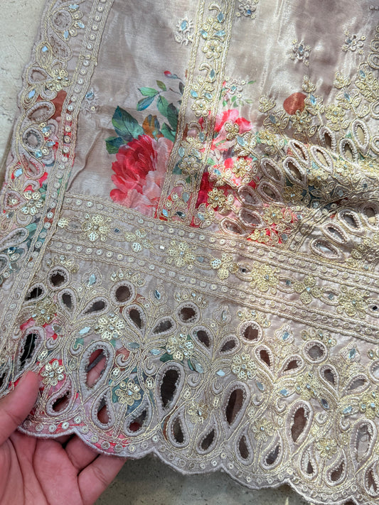 CHINNON SILK READYMADE EMBROIDERY SUIT 977 Q