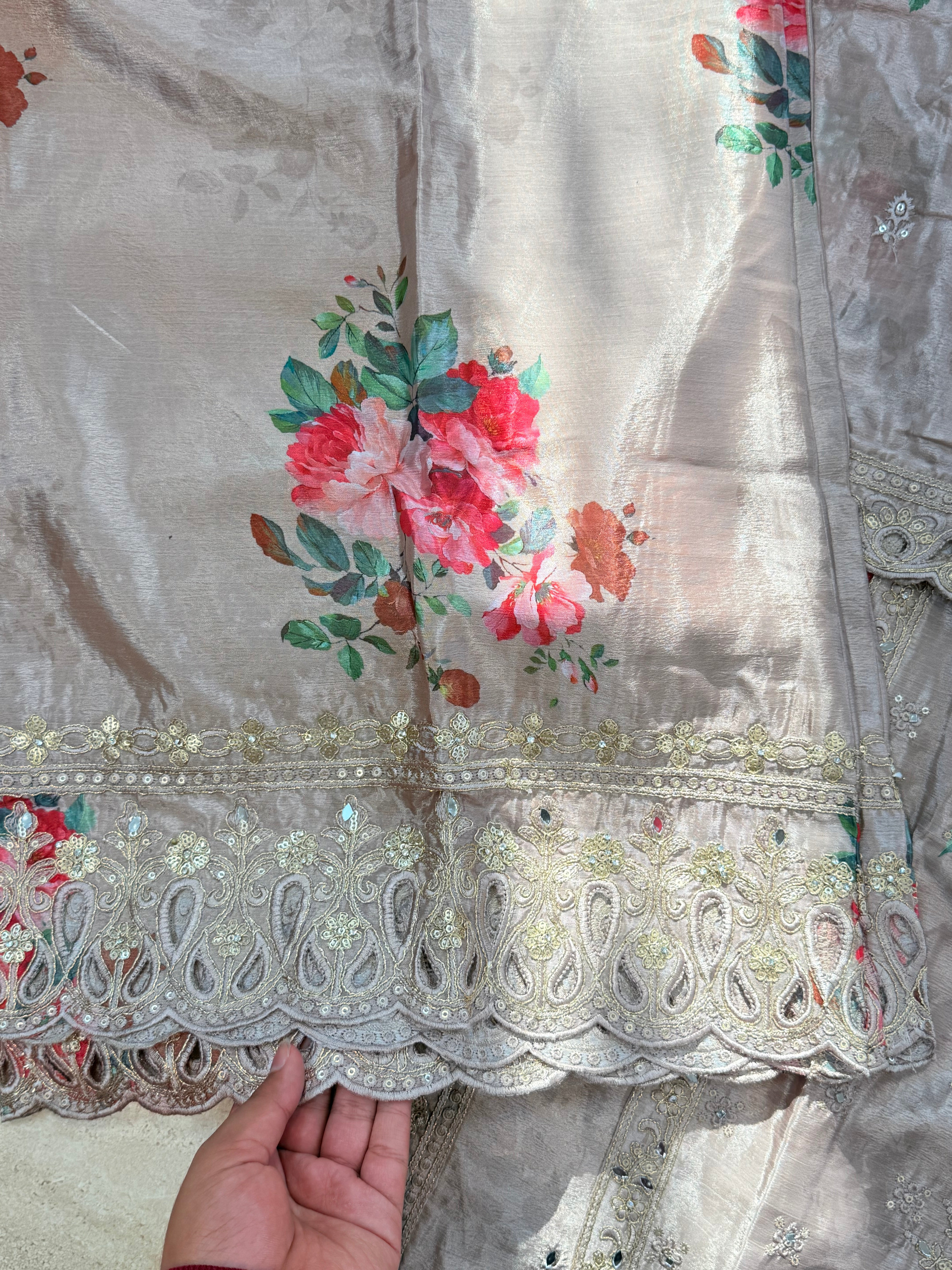 CHINNON SILK READYMADE EMBROIDERY SUIT 977 Q