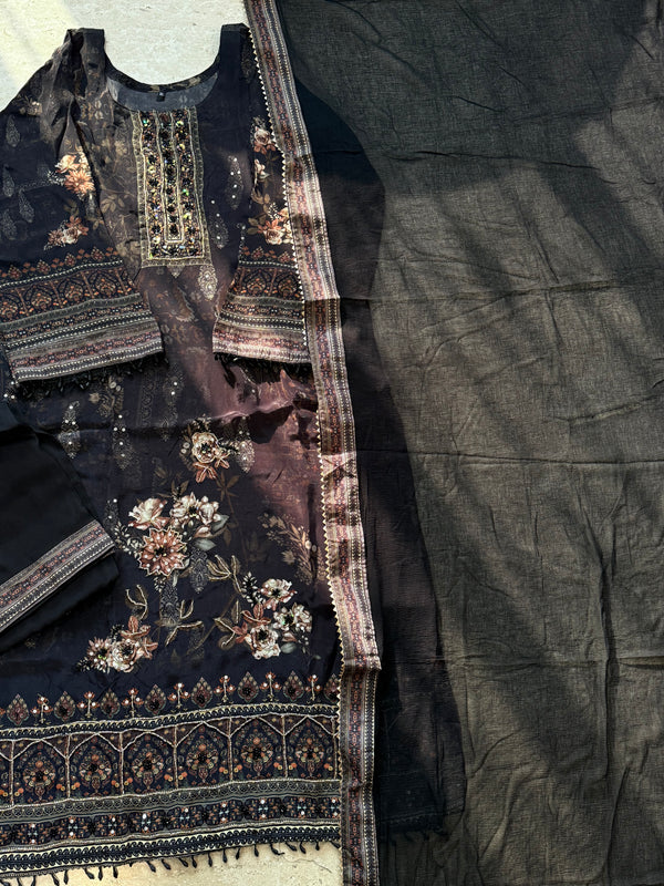 NAZAKAT CREPE READYMADE SUIT Q