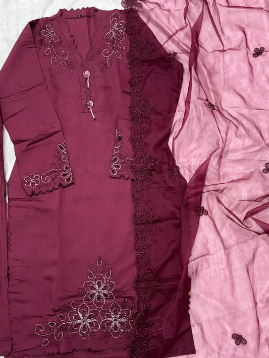 ZARQASH CUTWORK EMBROIDERY SUIT
