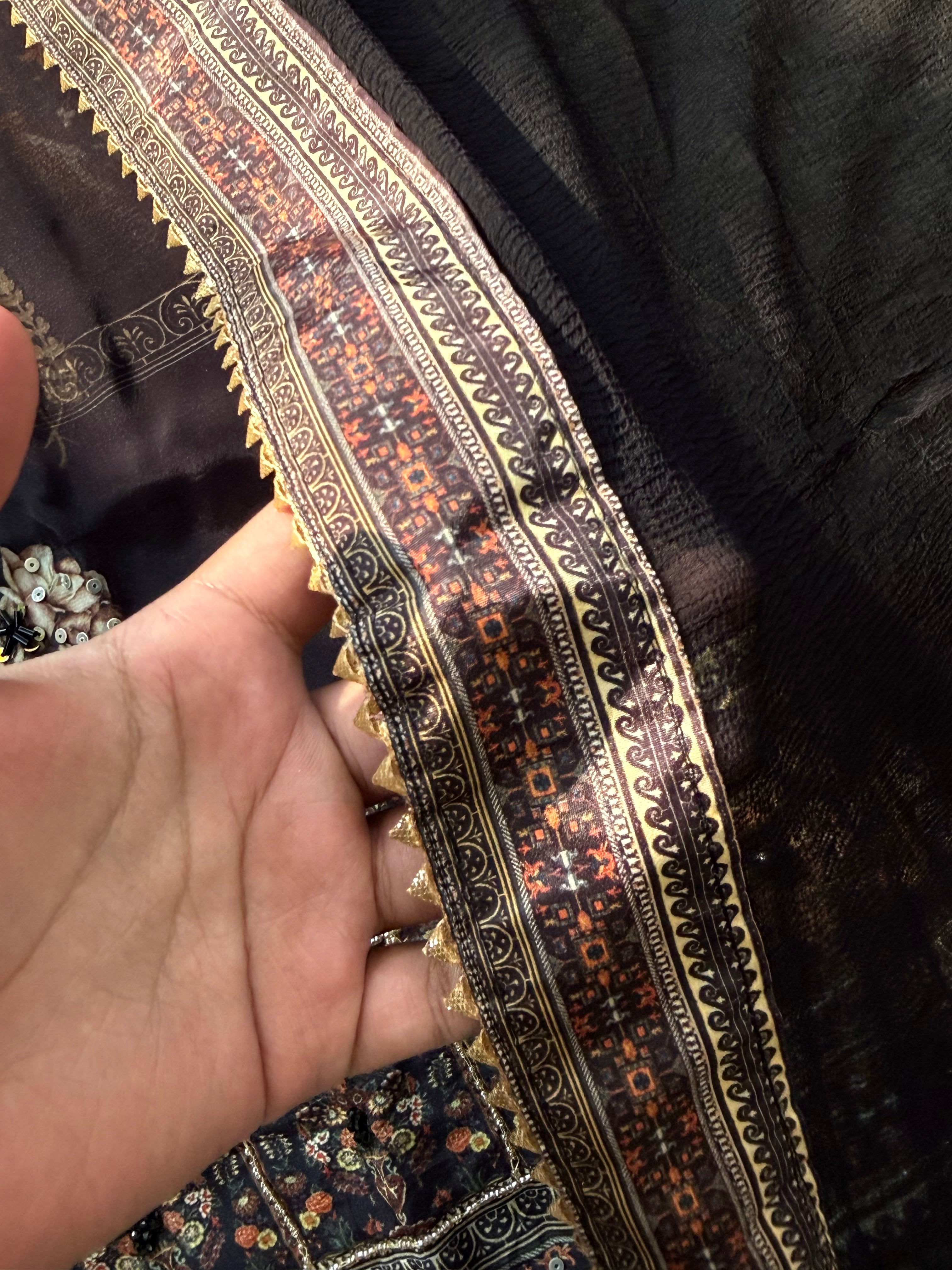 NAZAKAT CREPE READYMADE SUIT Q