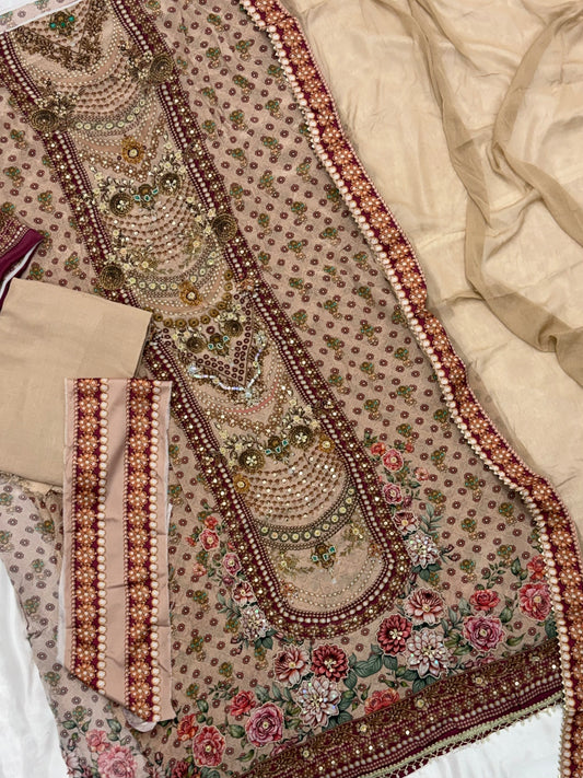 NAZAKAT CREPE EMBROIDERY SUIT 7 Q