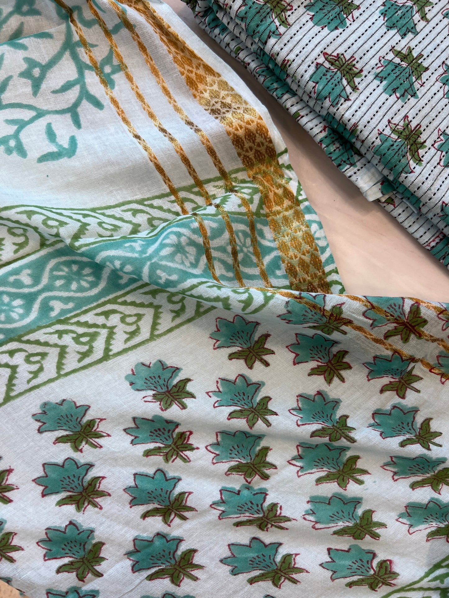 BLUE PURE COTTON BATIK SUIT 12