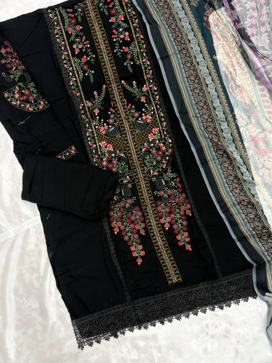 MARIA B RAYON EMBROIDERY SUIT Q