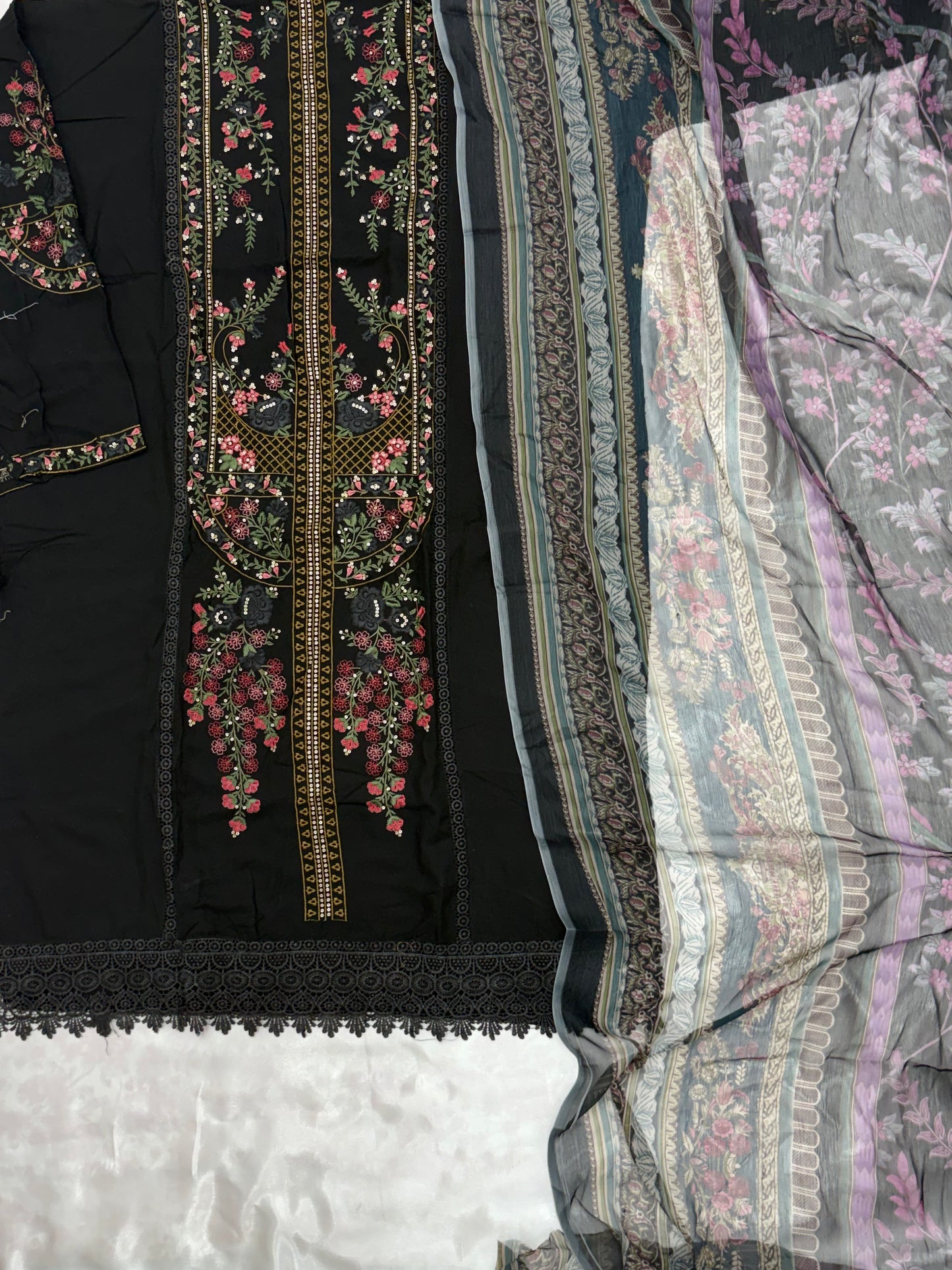 MARIA B RAYON EMBROIDERY SUIT Q