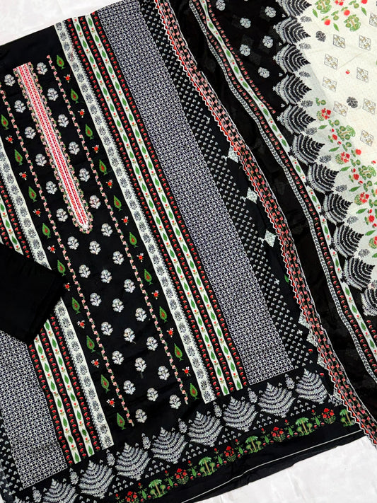 BIN SAEED LAWN EMBROIDERY SUIT Q