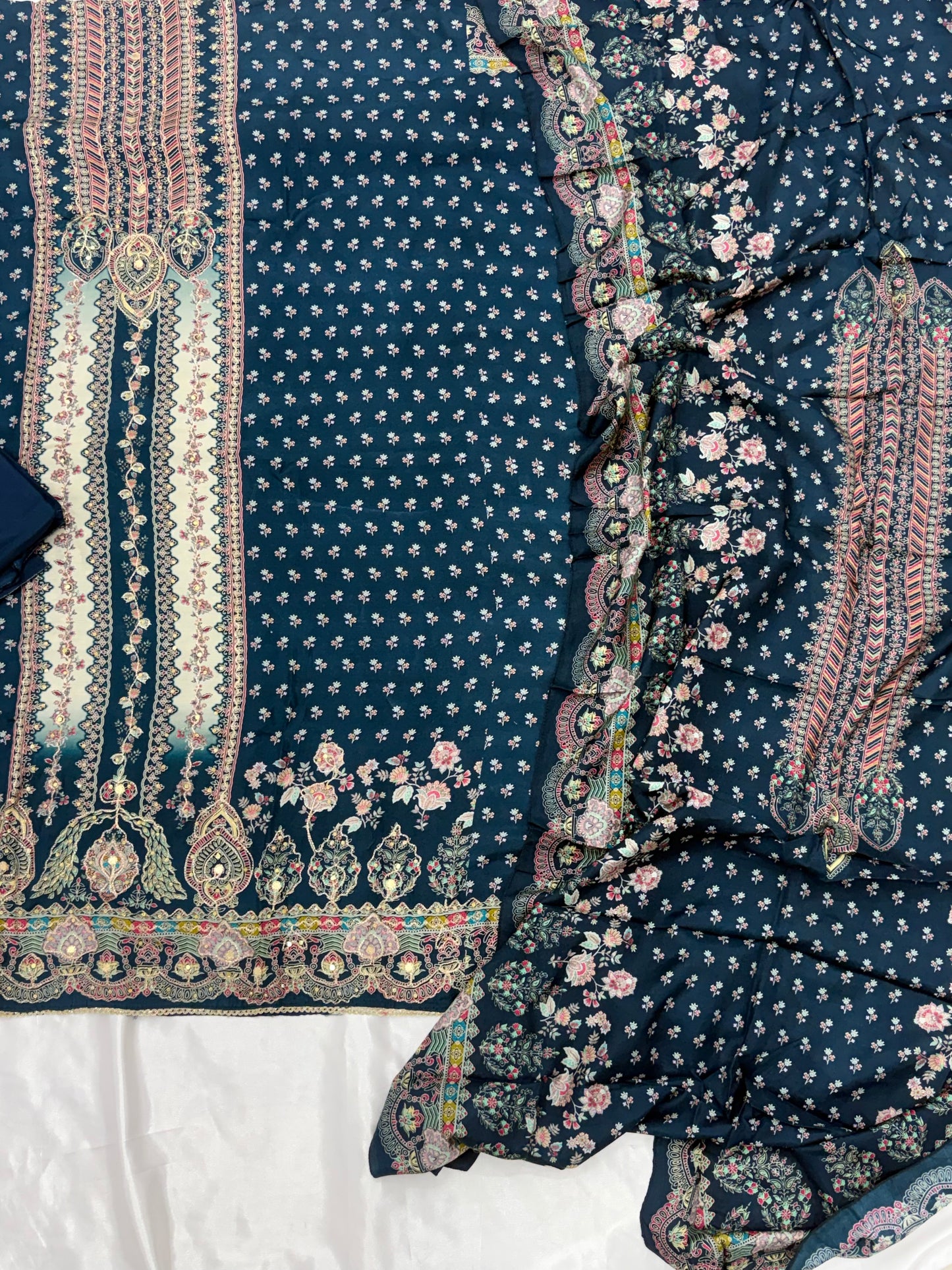 MUMTAZ MUSLIN EMBROIDERY SUIT 1 Q