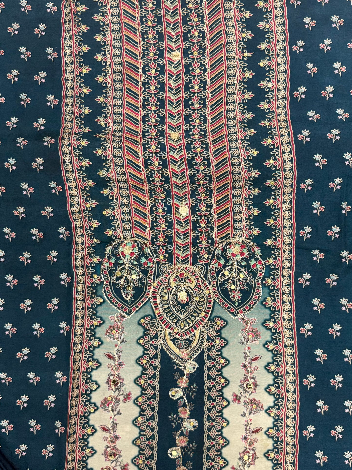 MUMTAZ MUSLIN EMBROIDERY SUIT 1 Q