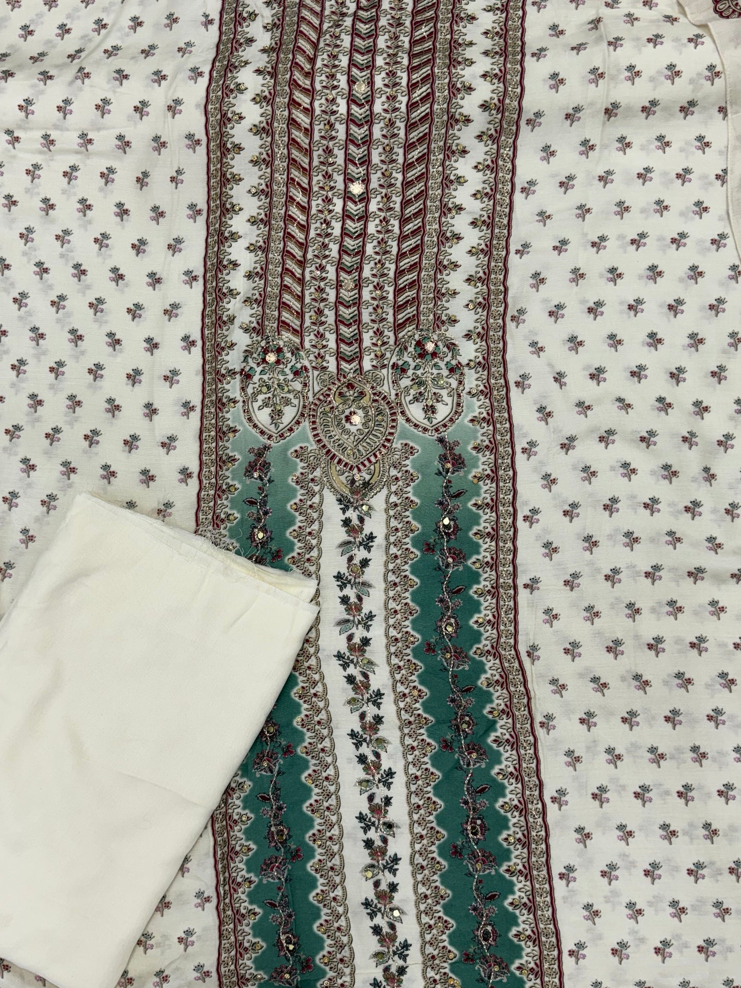 MUMTAZ MUSLIN EMBROIDERY SUIT 2 Q