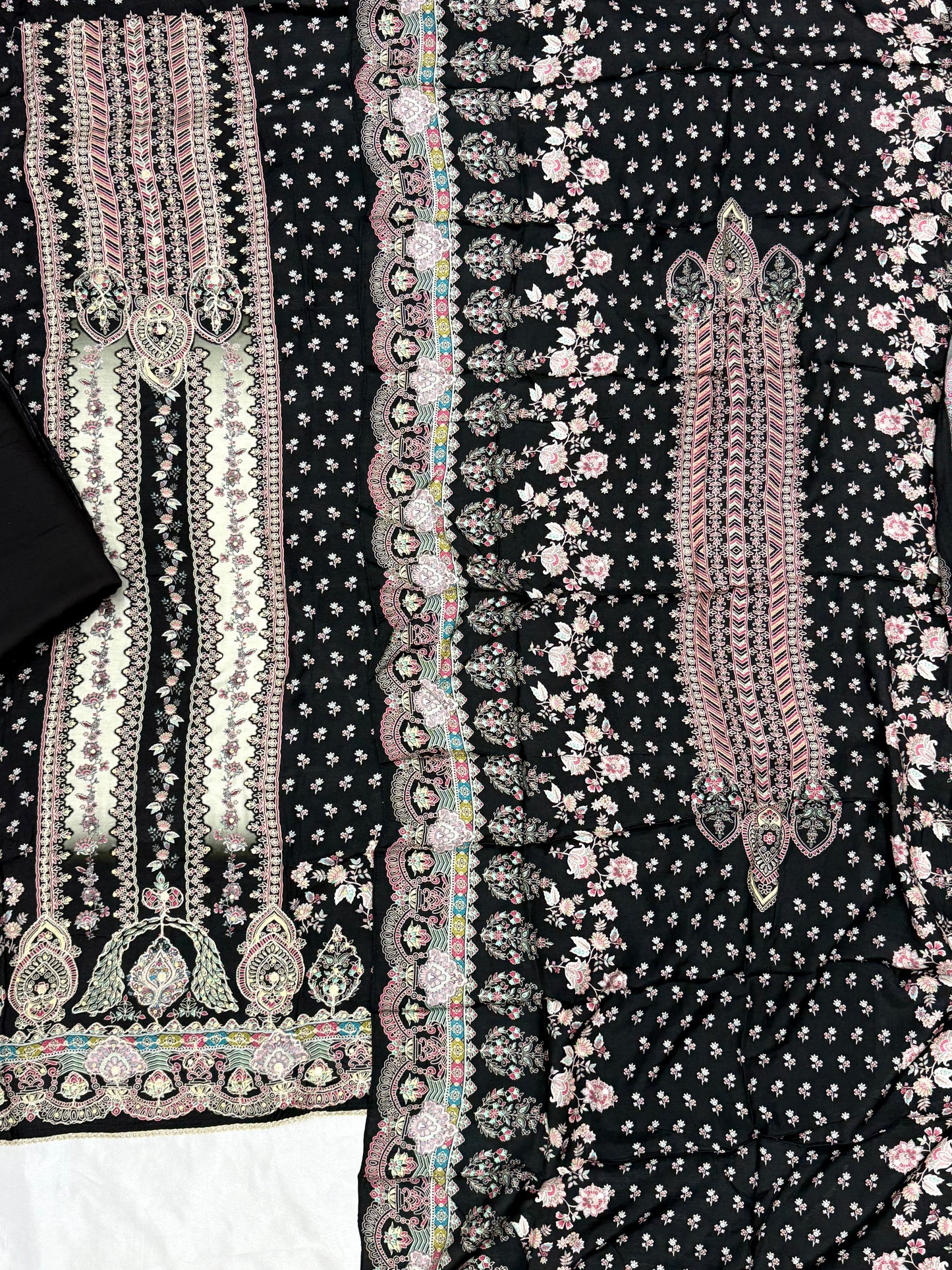 MUMTAZ MUSLIN EMBROIDERY SUIT 3 Q