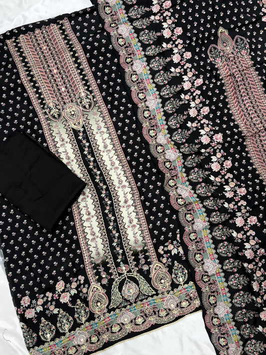 MUMTAZ MUSLIN EMBROIDERY SUIT 3 Q