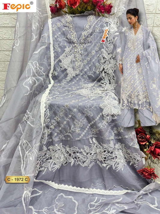 ORGANZA EMBROIDERY SUIT 1972F