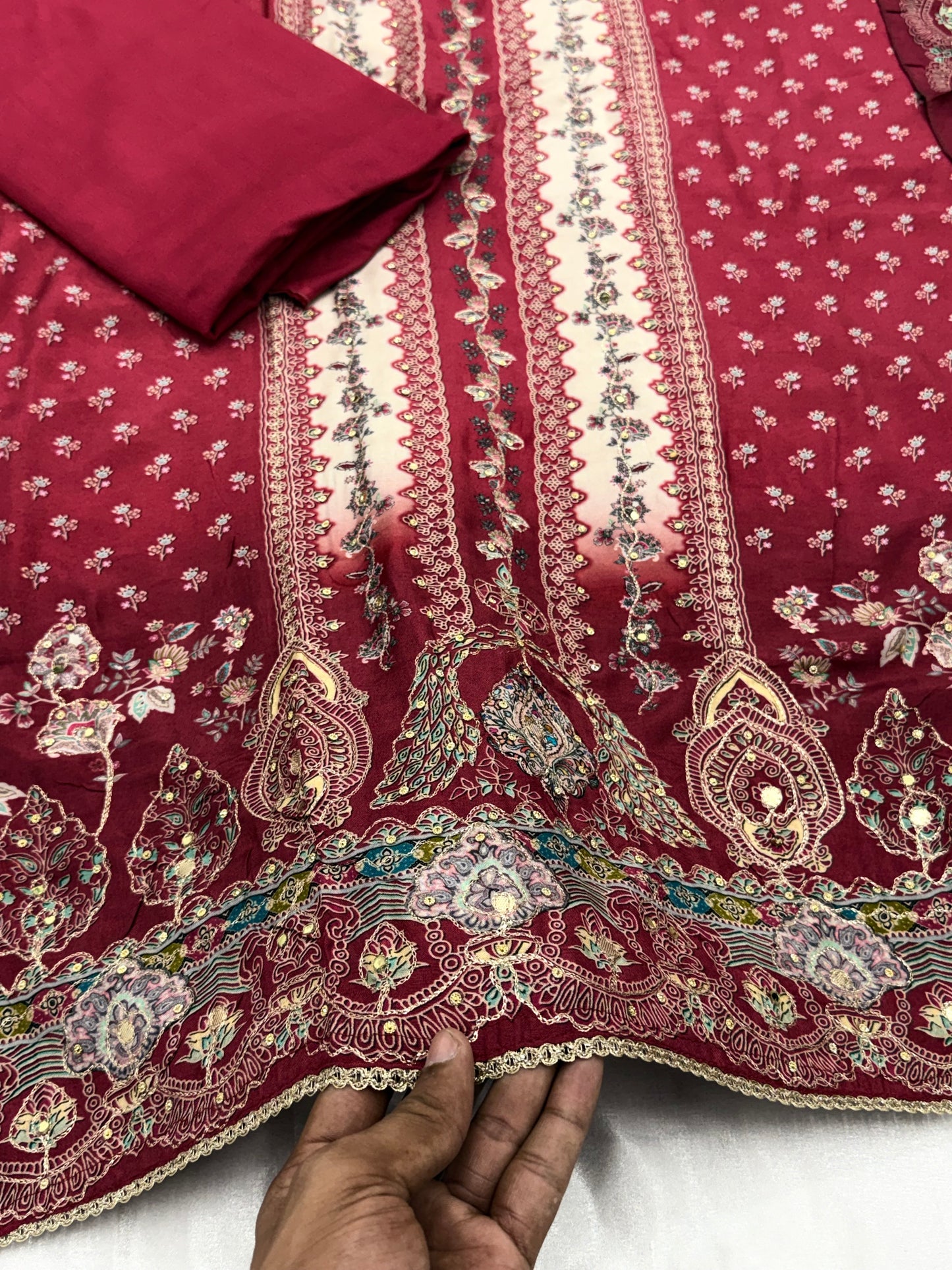 MUMTAZ MUSLIN EMBROIDERY SUIT 4 Q