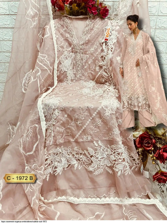 ORGANZA EMBROIDERY SUIT1972 F