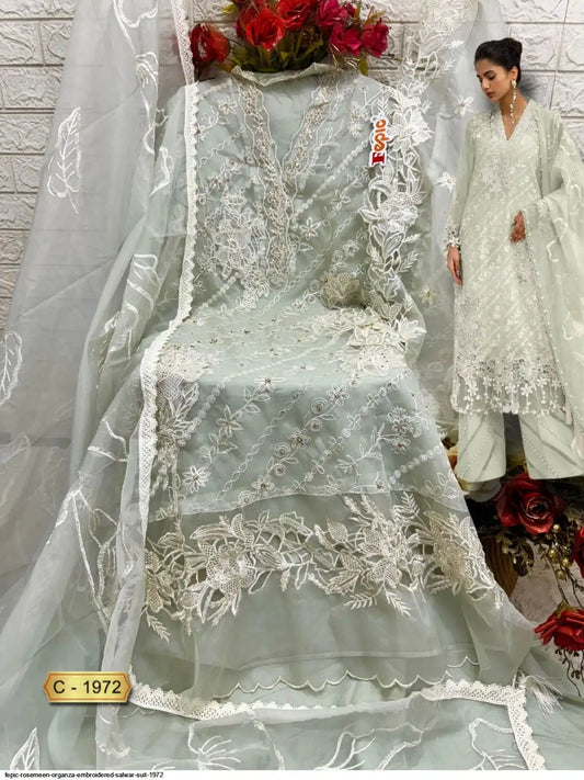 ORGANZA EMBROIDERY SUIT 1972F Q