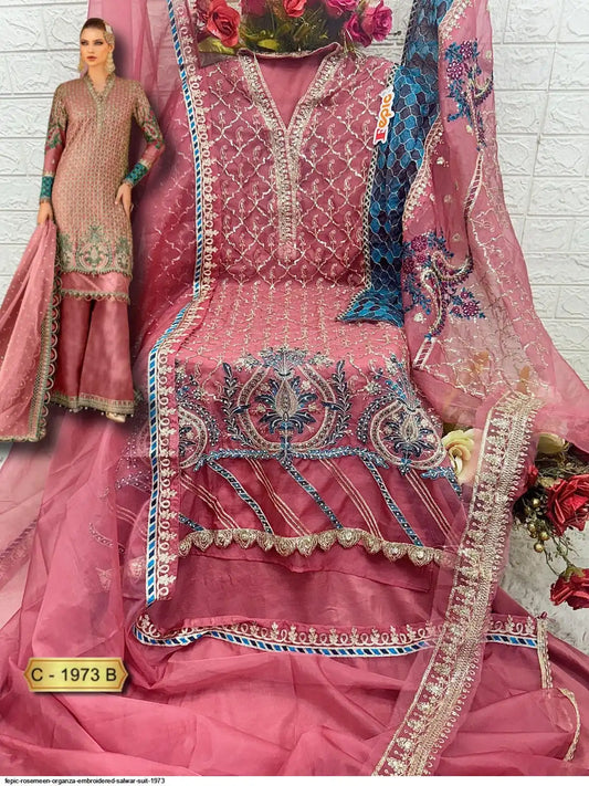 ORGANZA EMBROIDERY SUIT 1973F Q