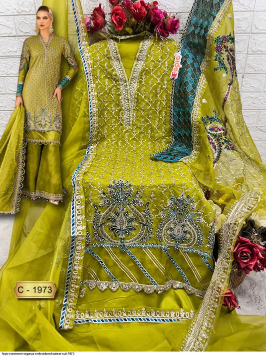 ORGANZA EMBROIDERY SUIT 1973F Q