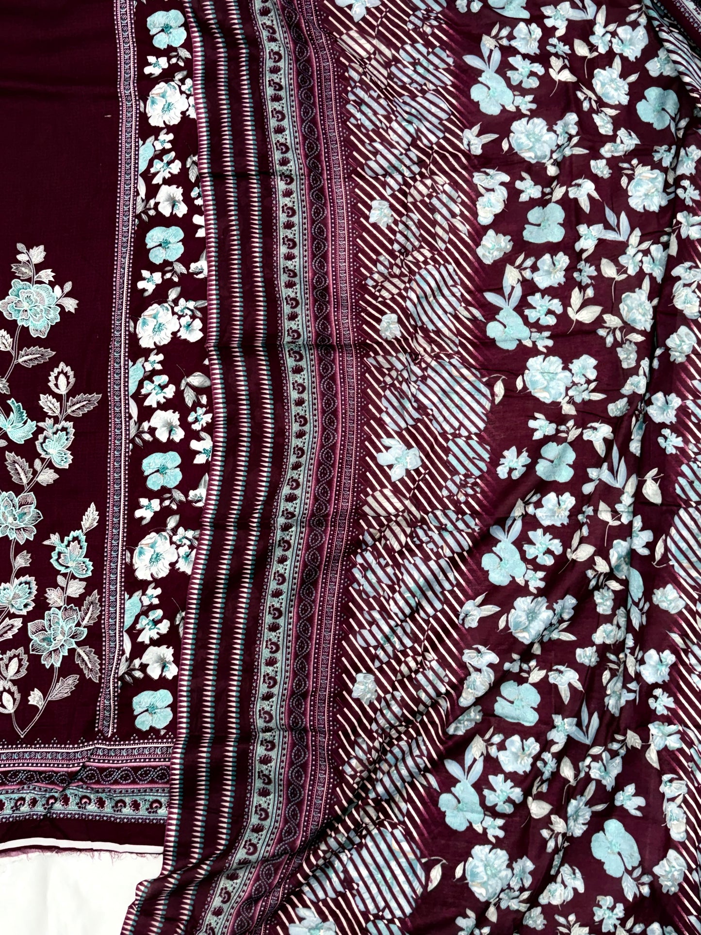 CASHMERE COTTON EMBROIDERY SUIT 2 Q
