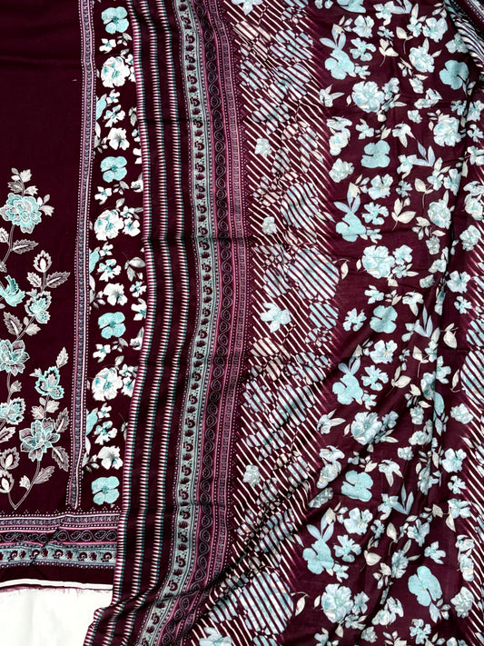 CASHMERE COTTON EMBROIDERY SUIT 2 Q