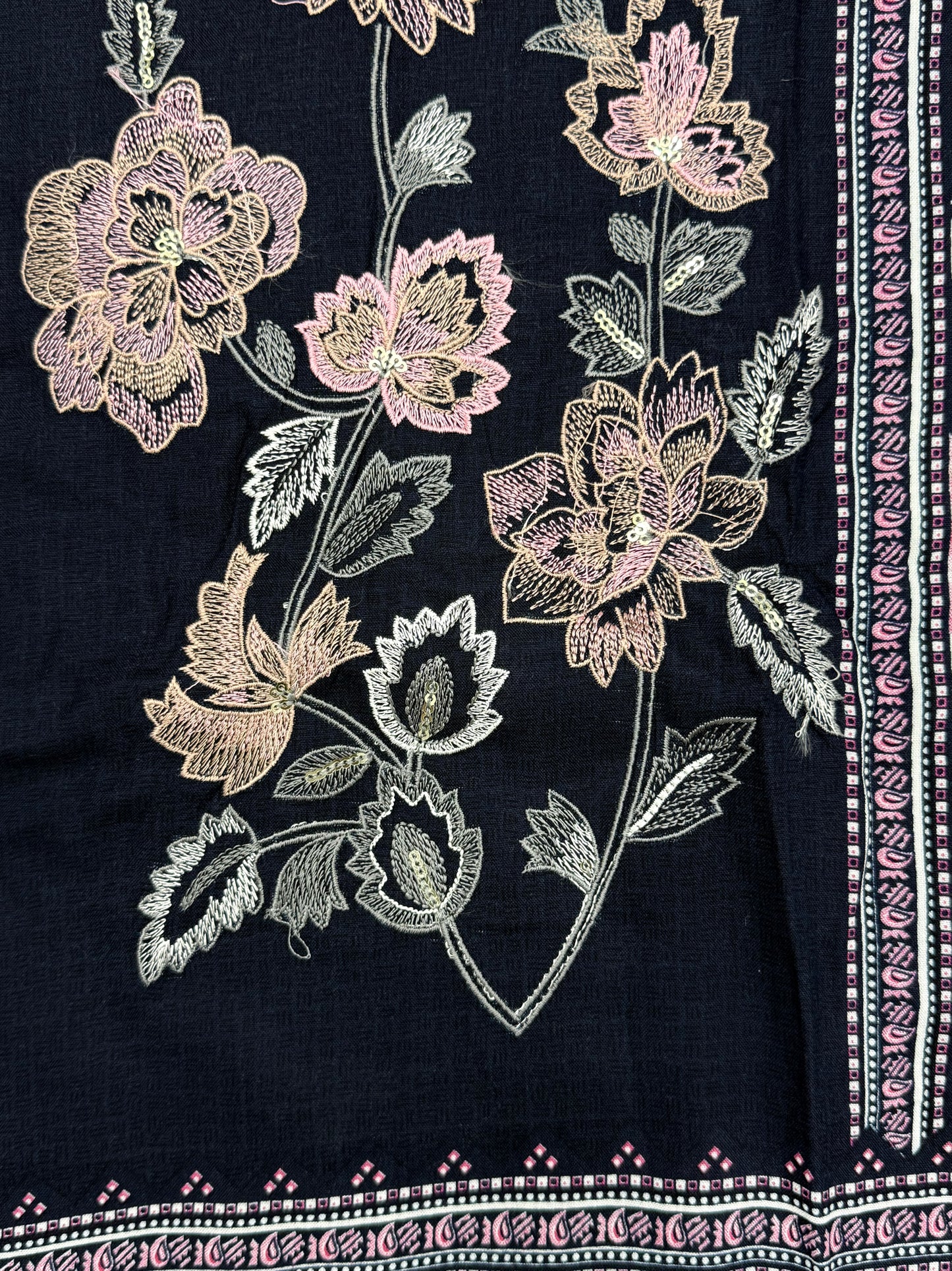 CASHMERE BLUE  COTTON EMBROIDERY SUIT 4 Q