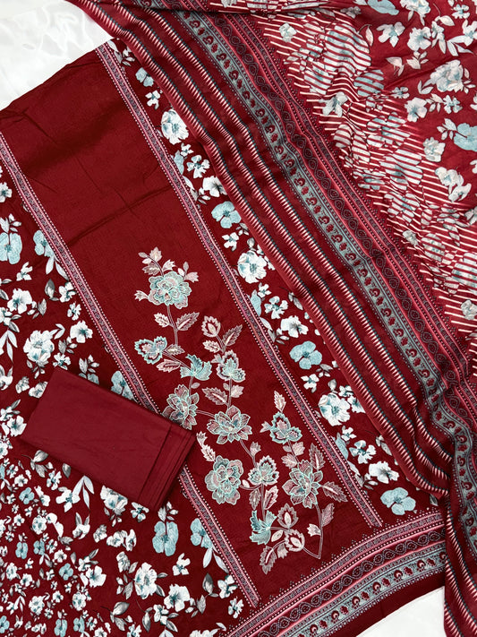 CASHMERE COTTON EMBROIDERY SUIT 5 Q