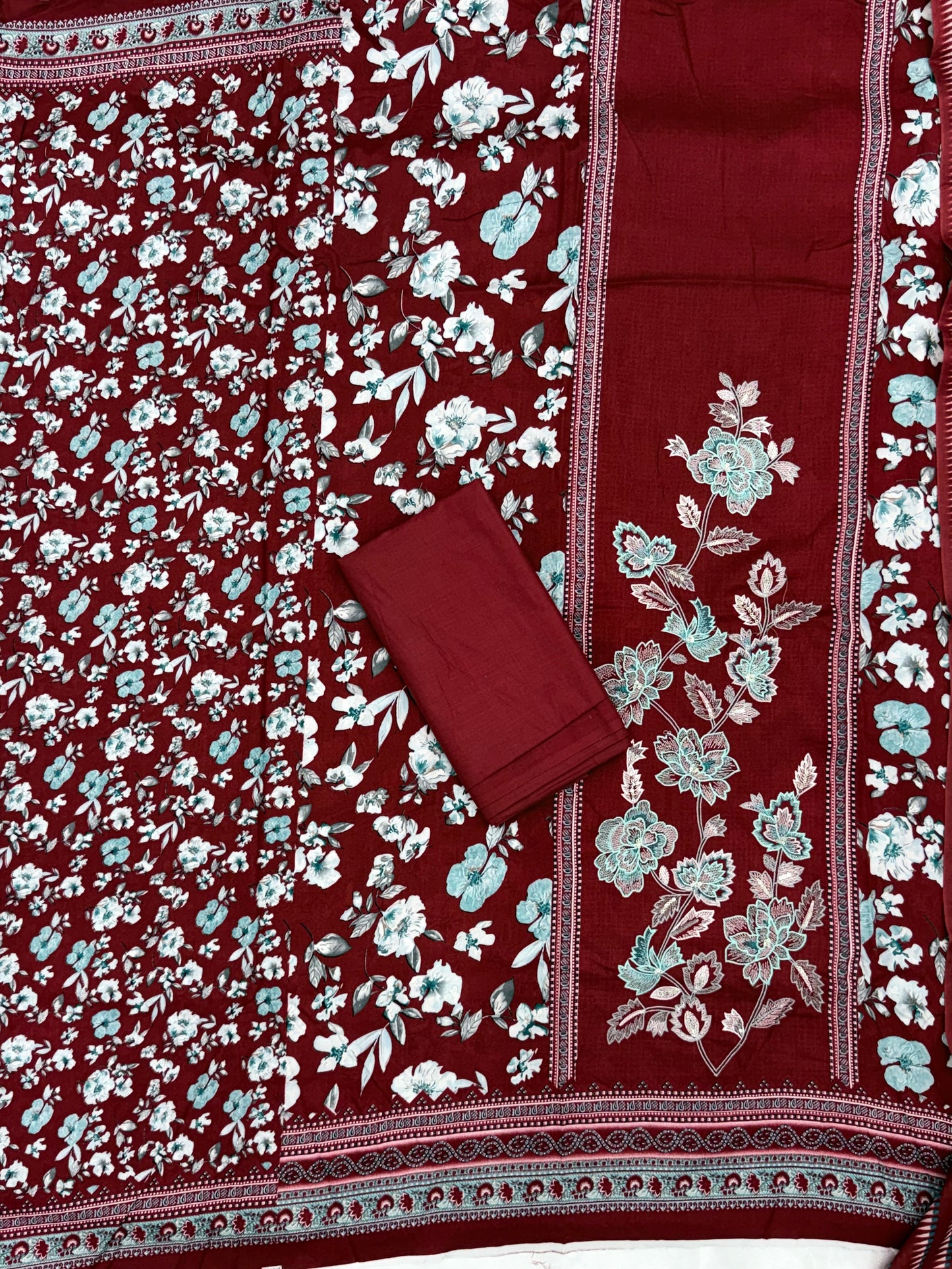 CASHMERE COTTON EMBROIDERY SUIT 5 Q
