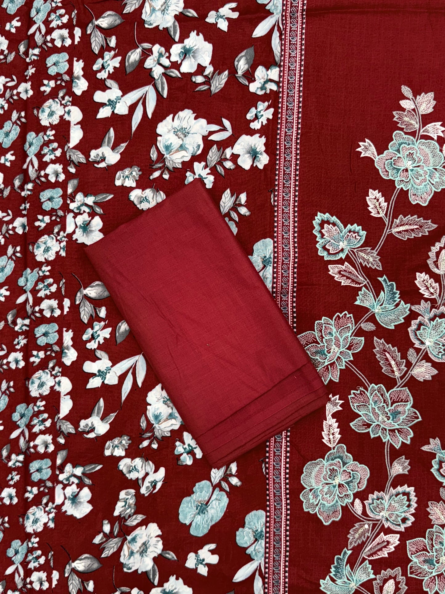 CASHMERE COTTON EMBROIDERY SUIT 5 Q