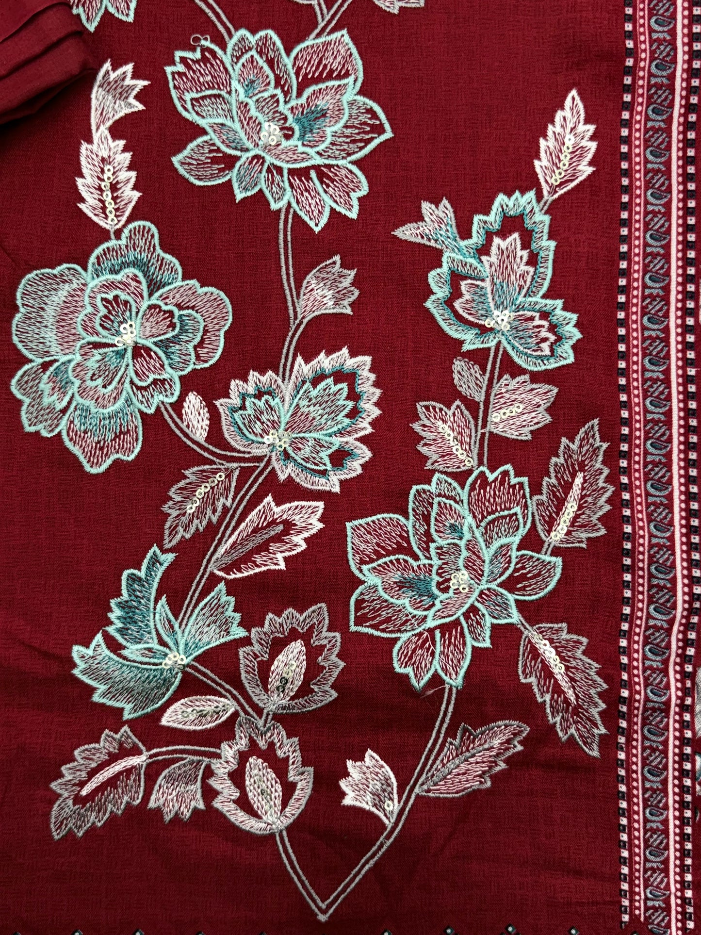 CASHMERE COTTON EMBROIDERY SUIT 5 Q