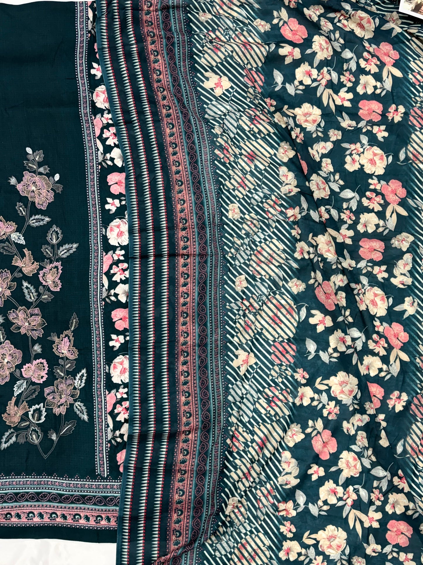 CASHMERE COTTON EMBROIDERY SUIT 6 Q