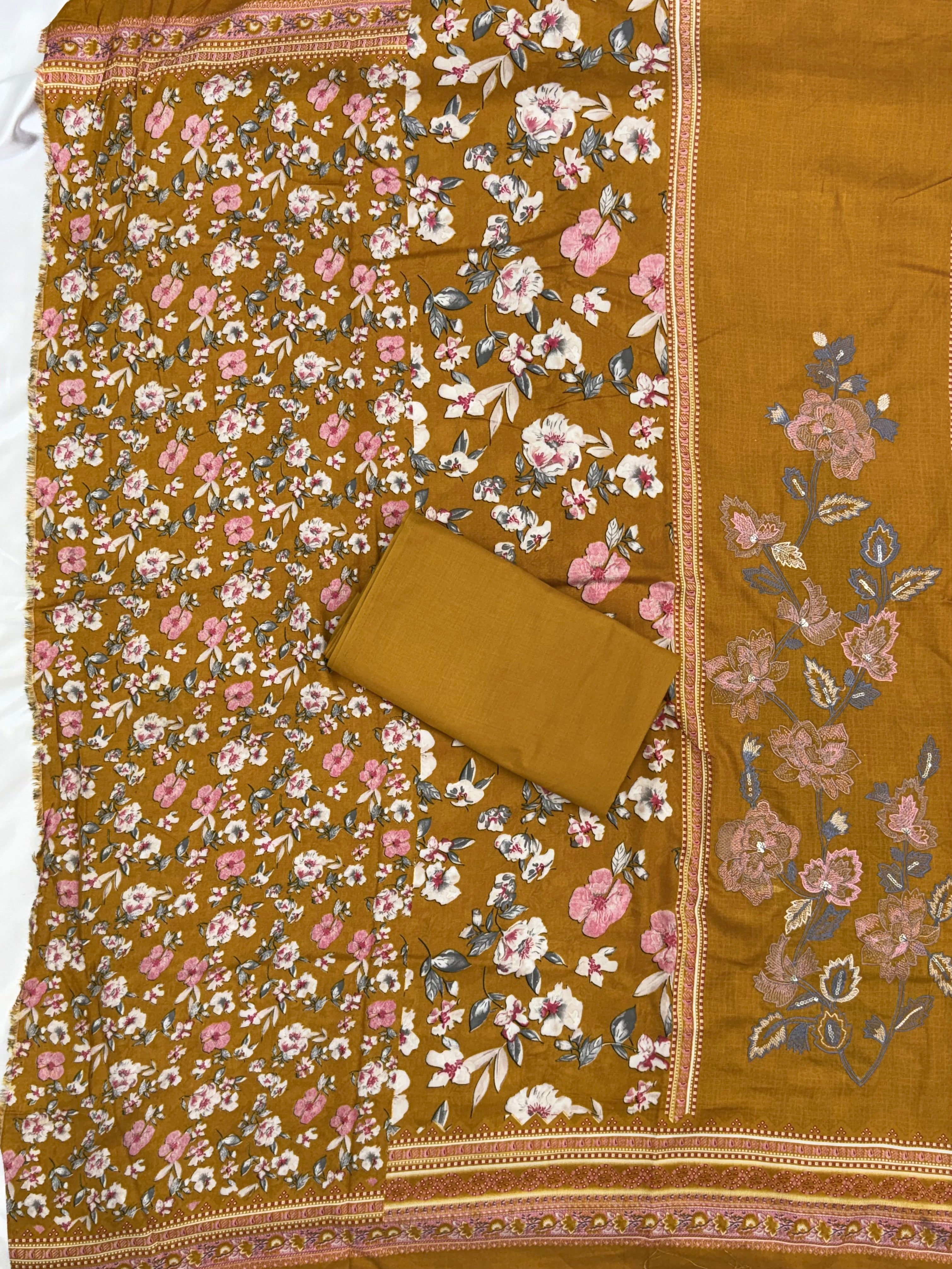 CASHMERE COTTON EMBROIDERY SUIT 3 Q