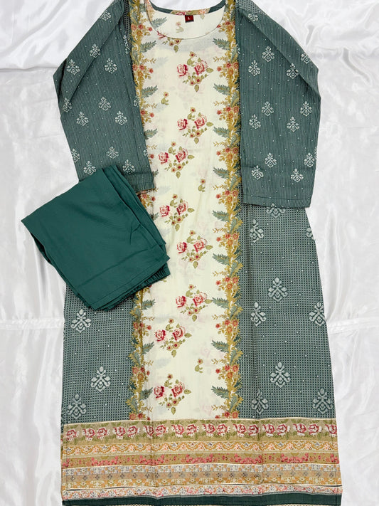 ZARA MUSLIN READYMADE SUIT 4 Q