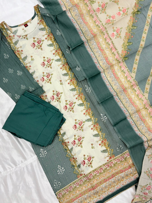 ZARA MUSLIN READYMADE SUIT 4 Q