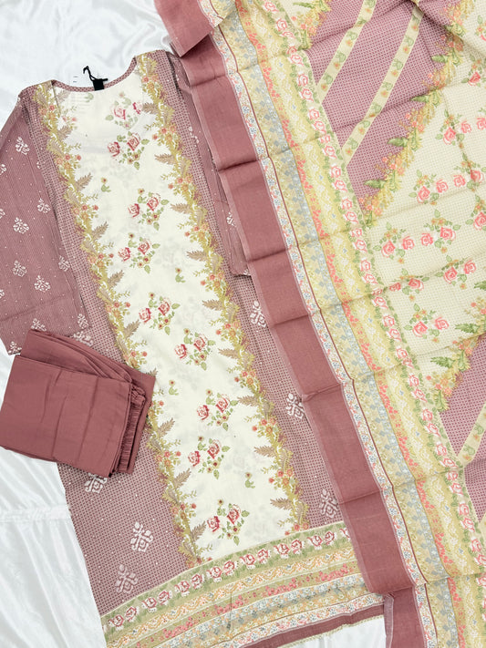 ZARA MUSLIN READYMADE SUIT 5 Q