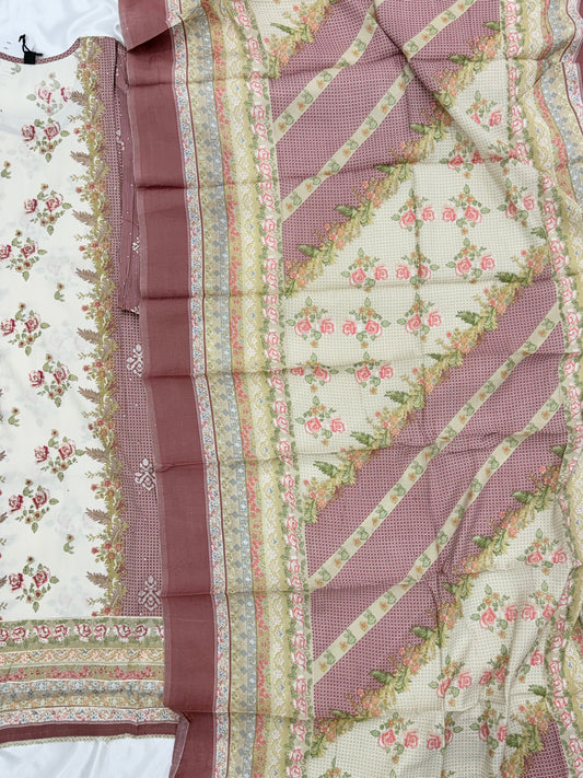 ZARA MUSLIN READYMADE SUIT 5 Q