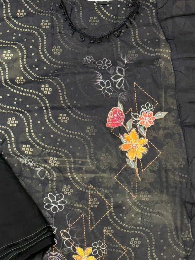 MUSLIN HAND EMBROIDERY SUIT