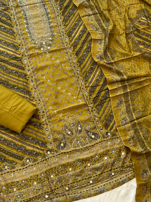 MUSTERED MUSLIN EMBROIDERY SUIT 238 Q