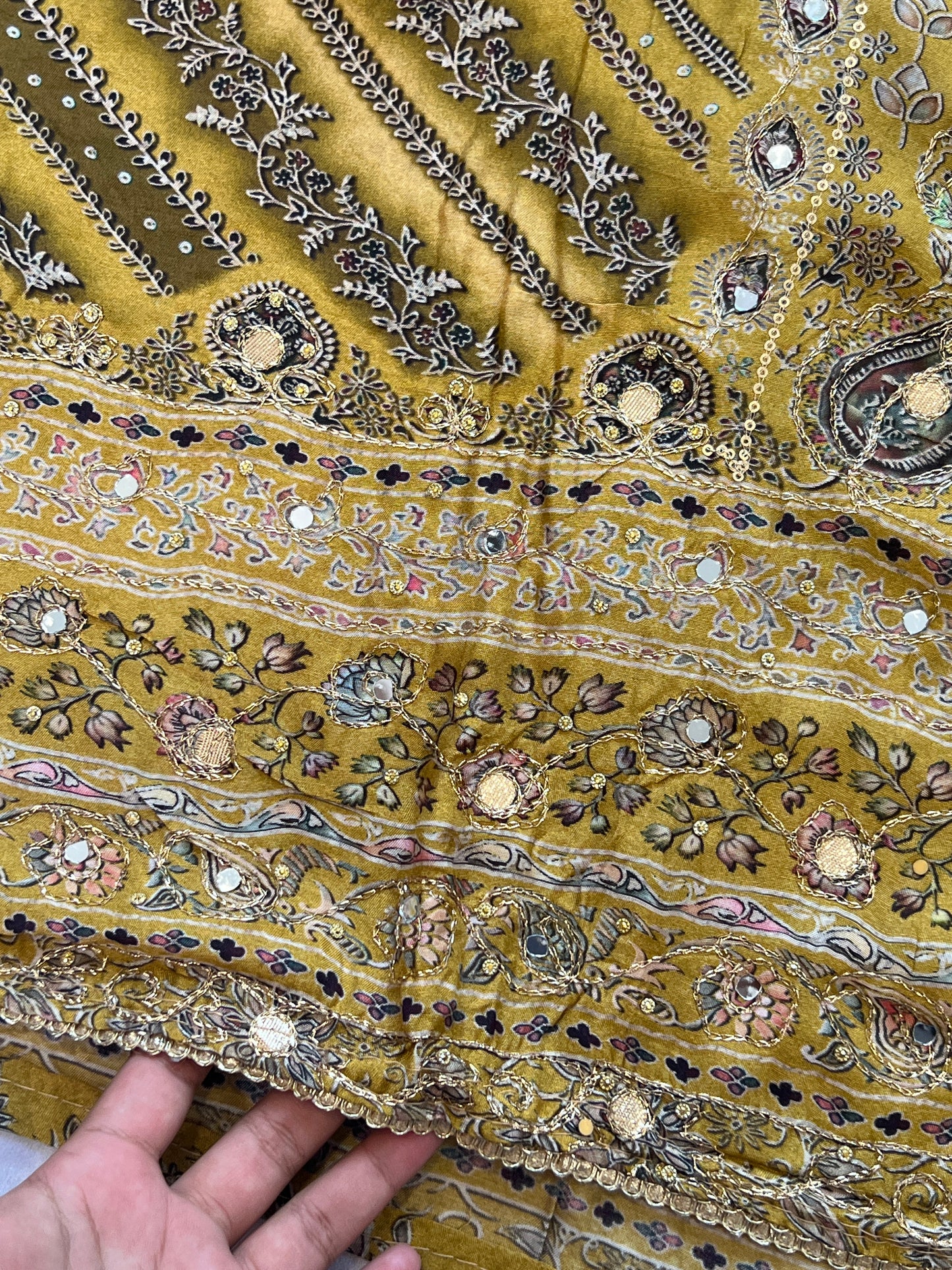 MUSTERED MUSLIN EMBROIDERY SUIT 238 Q