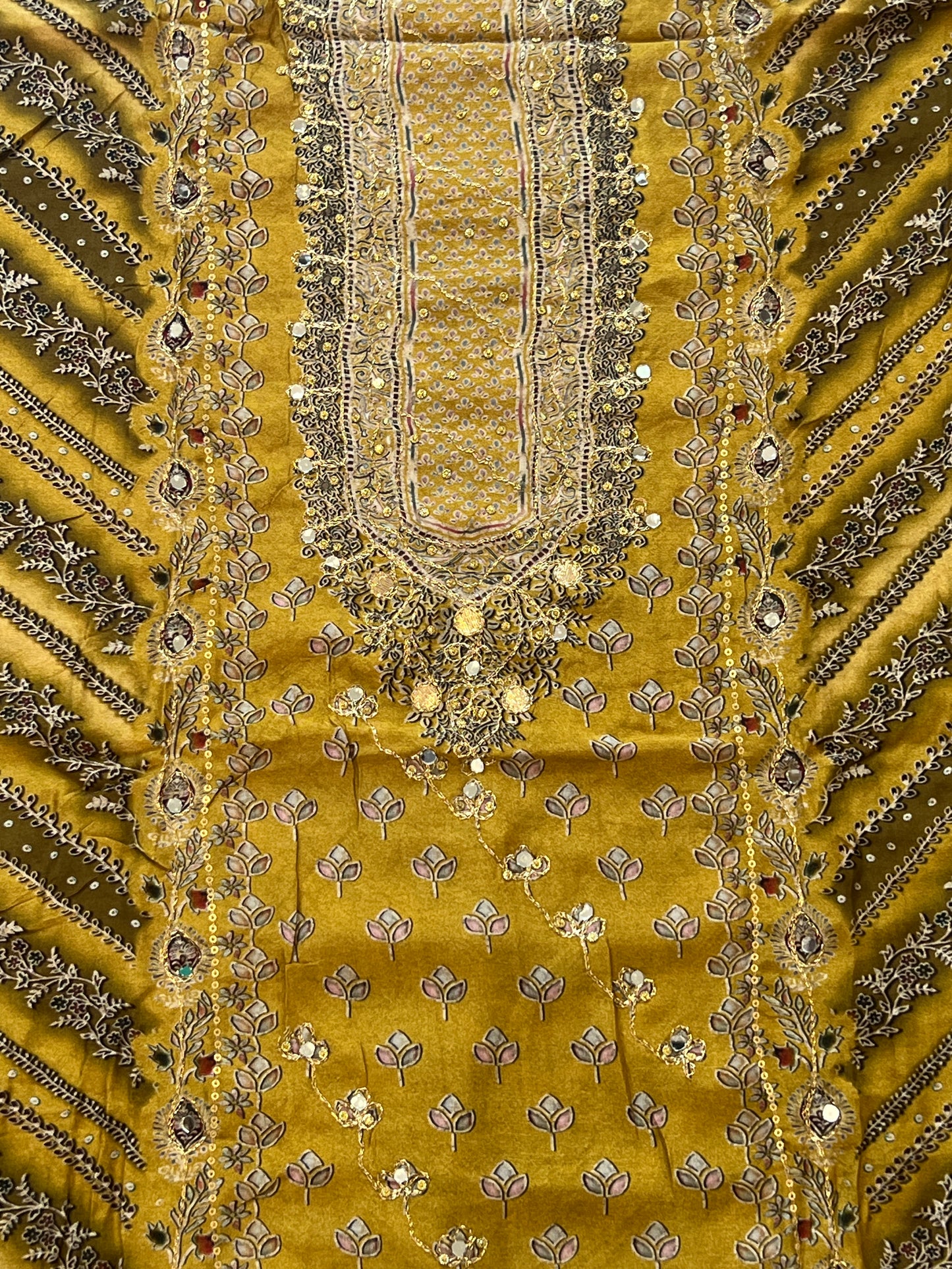 MUSTERED MUSLIN EMBROIDERY SUIT 238 Q