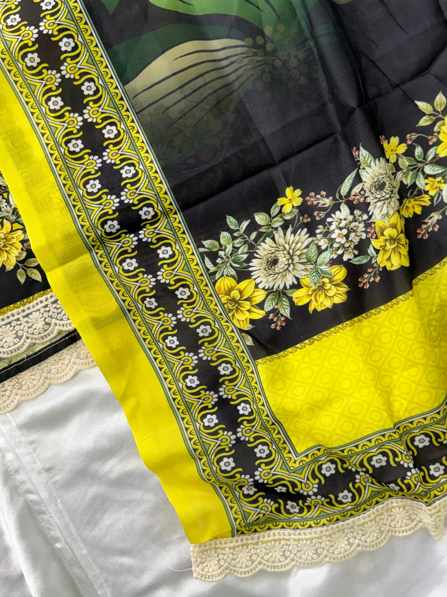 AZAA LIME GREEN READYMADE SUIT 2 Q