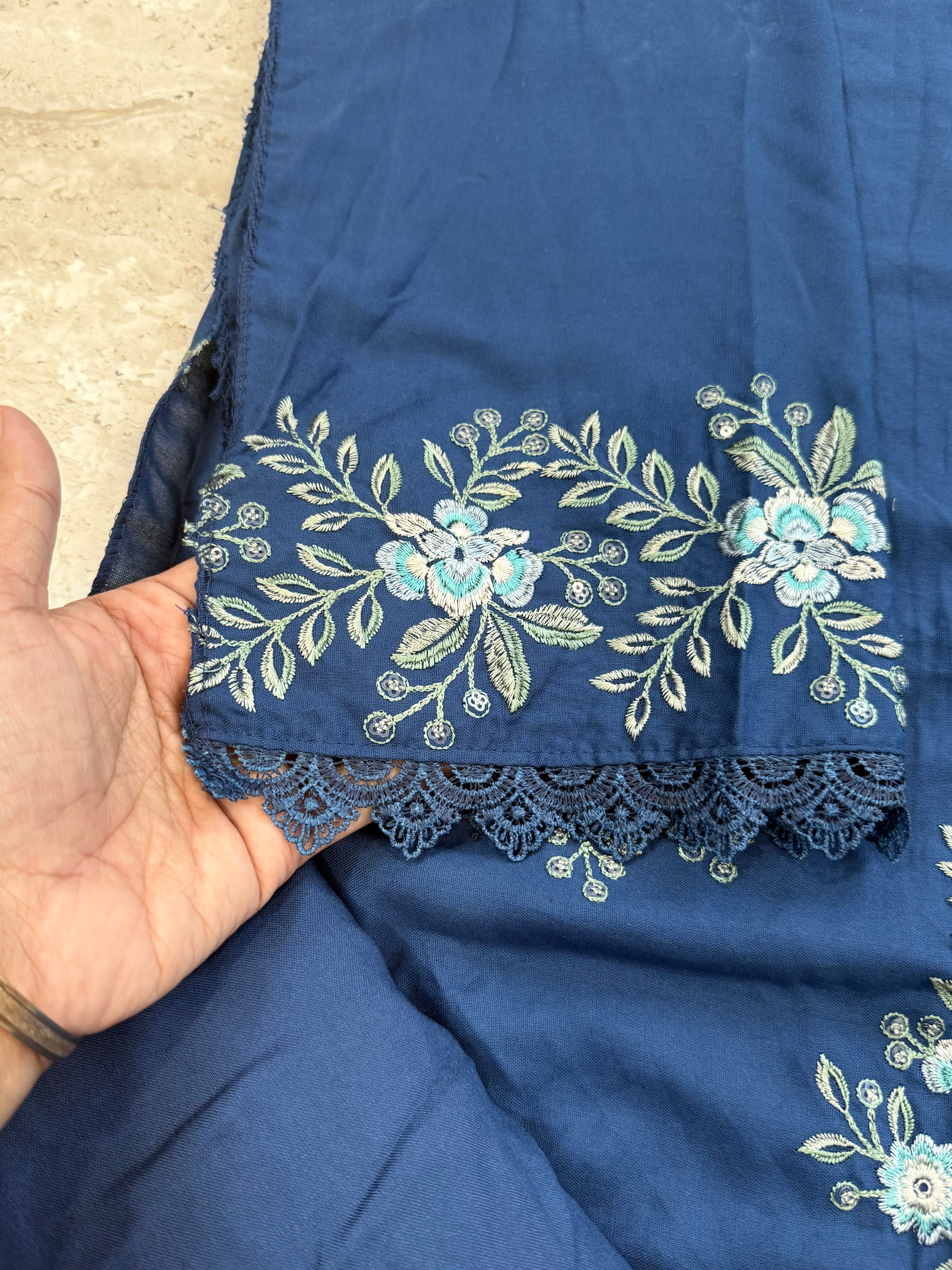 HARSHA BLUE RAYON EMBROIDERY SUIT