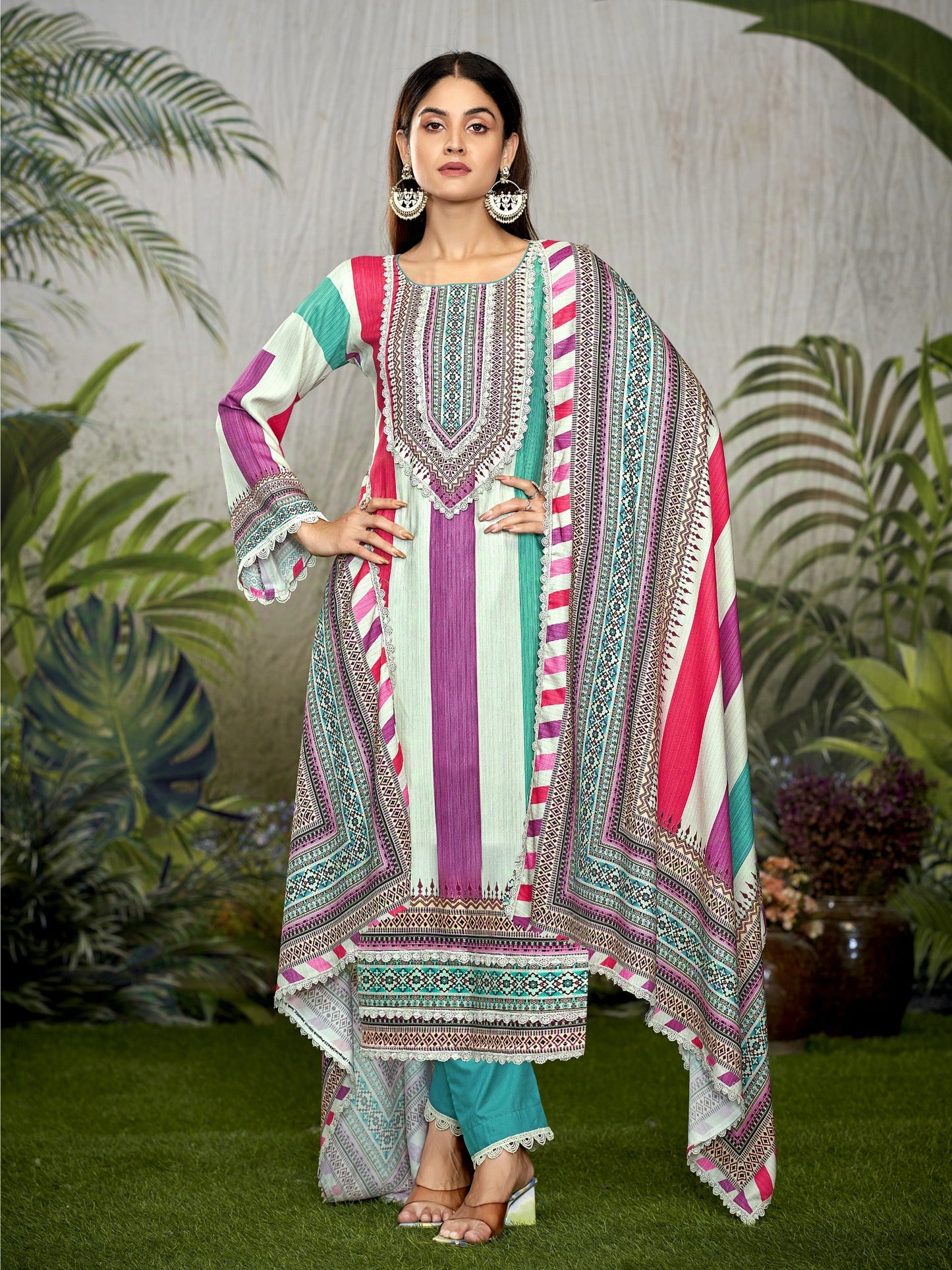 AZAA LAHERIYA COTTON SUIT 2