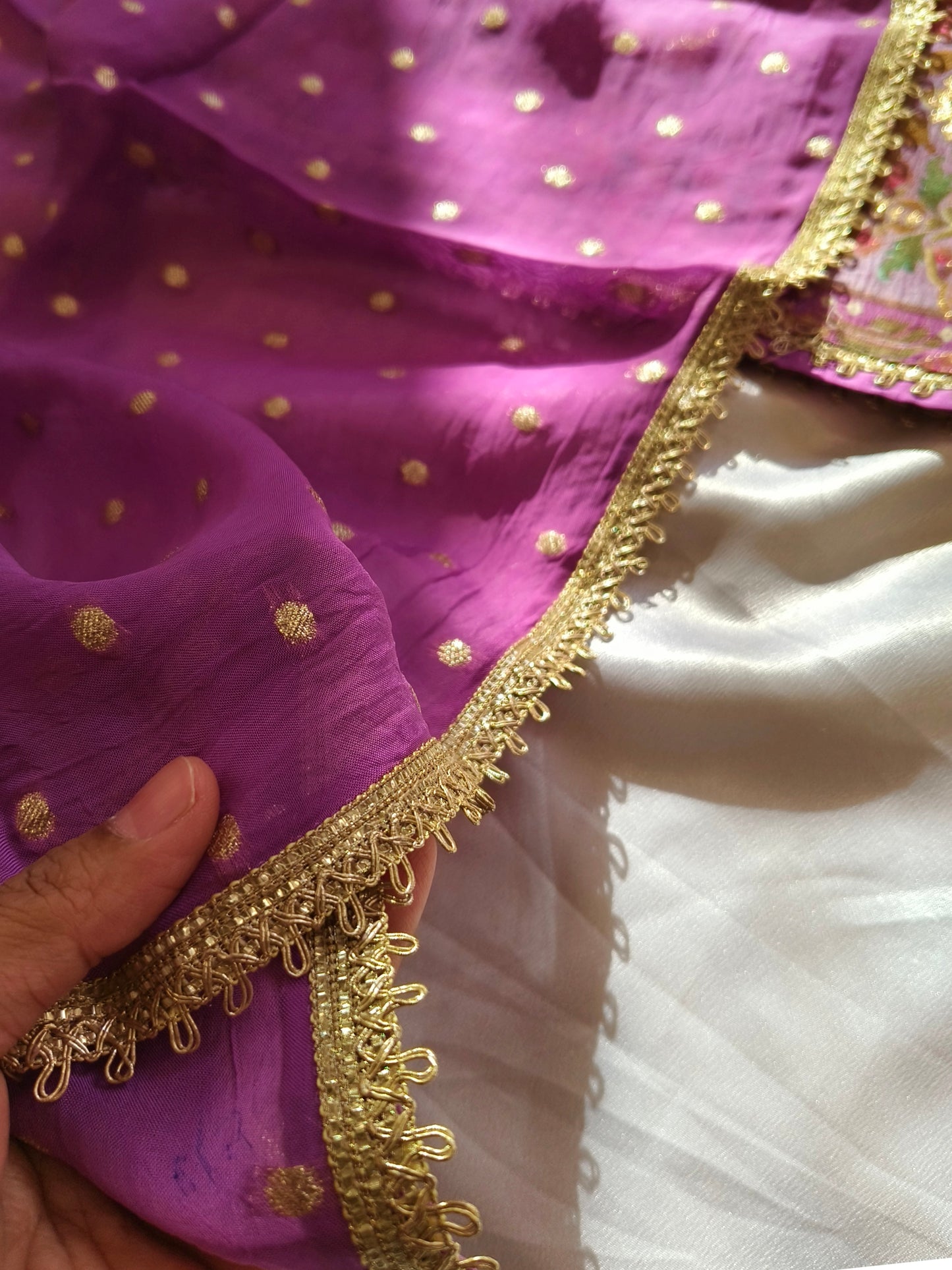 PURPLE HALA HANDWORK SUIT