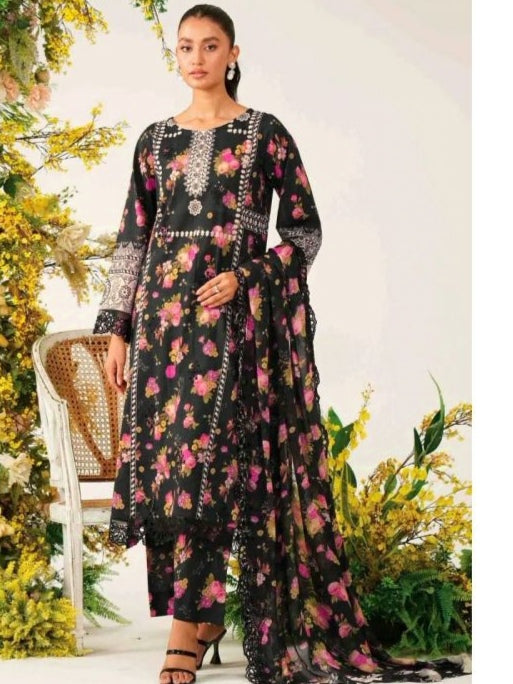 BLACK PASHMINA EMBROIDERY SUIT