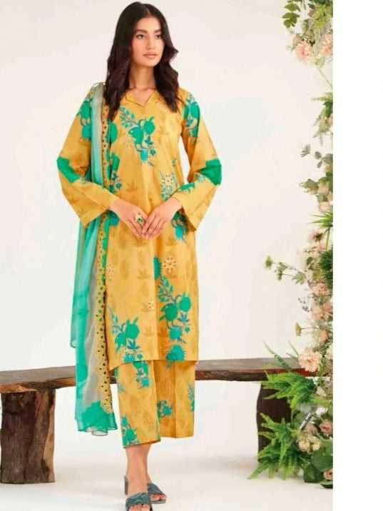 YELLOW PASHMINA EMBROIDERY SUIT