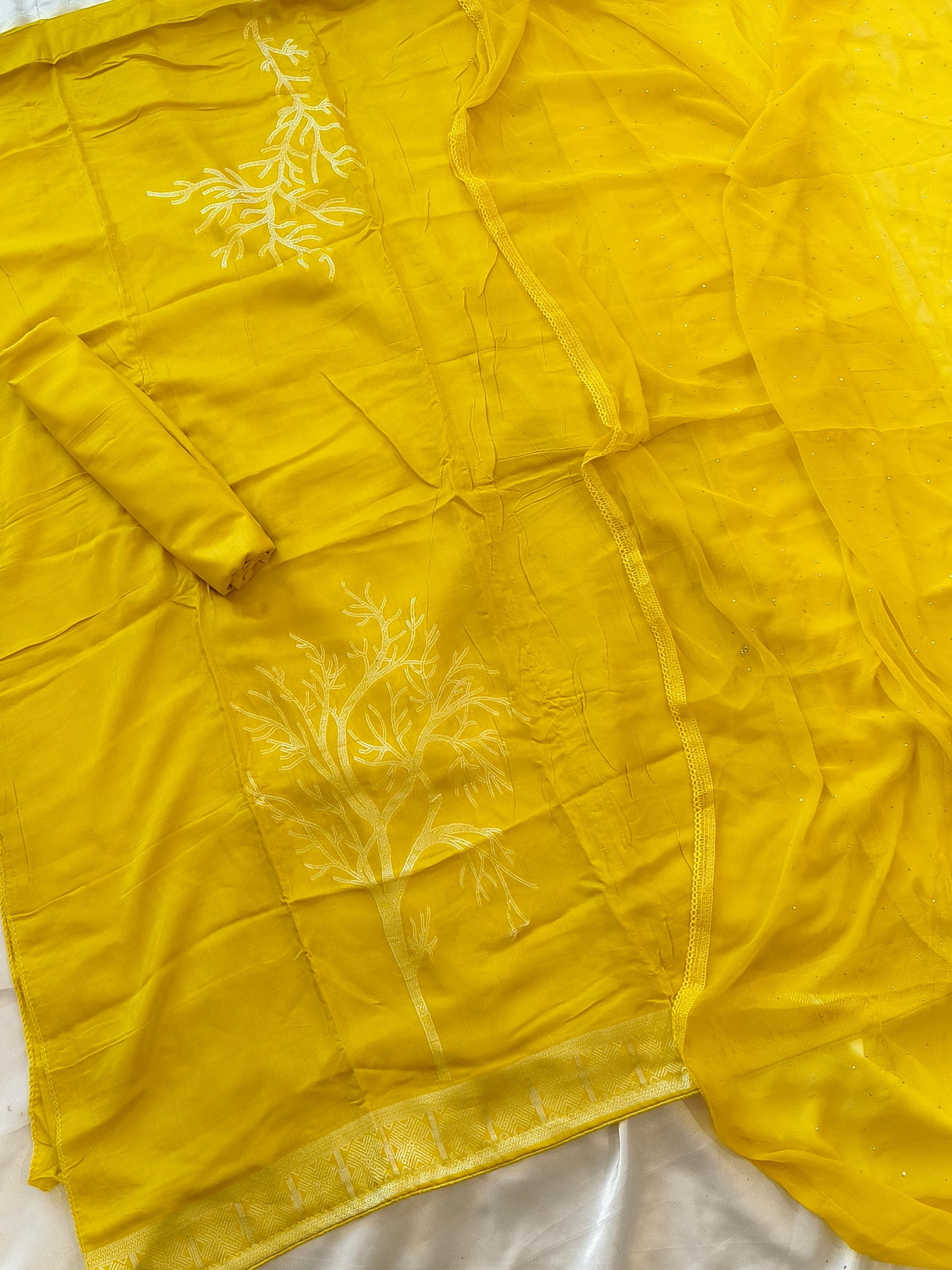 YELLOW MUSLIN SUIT