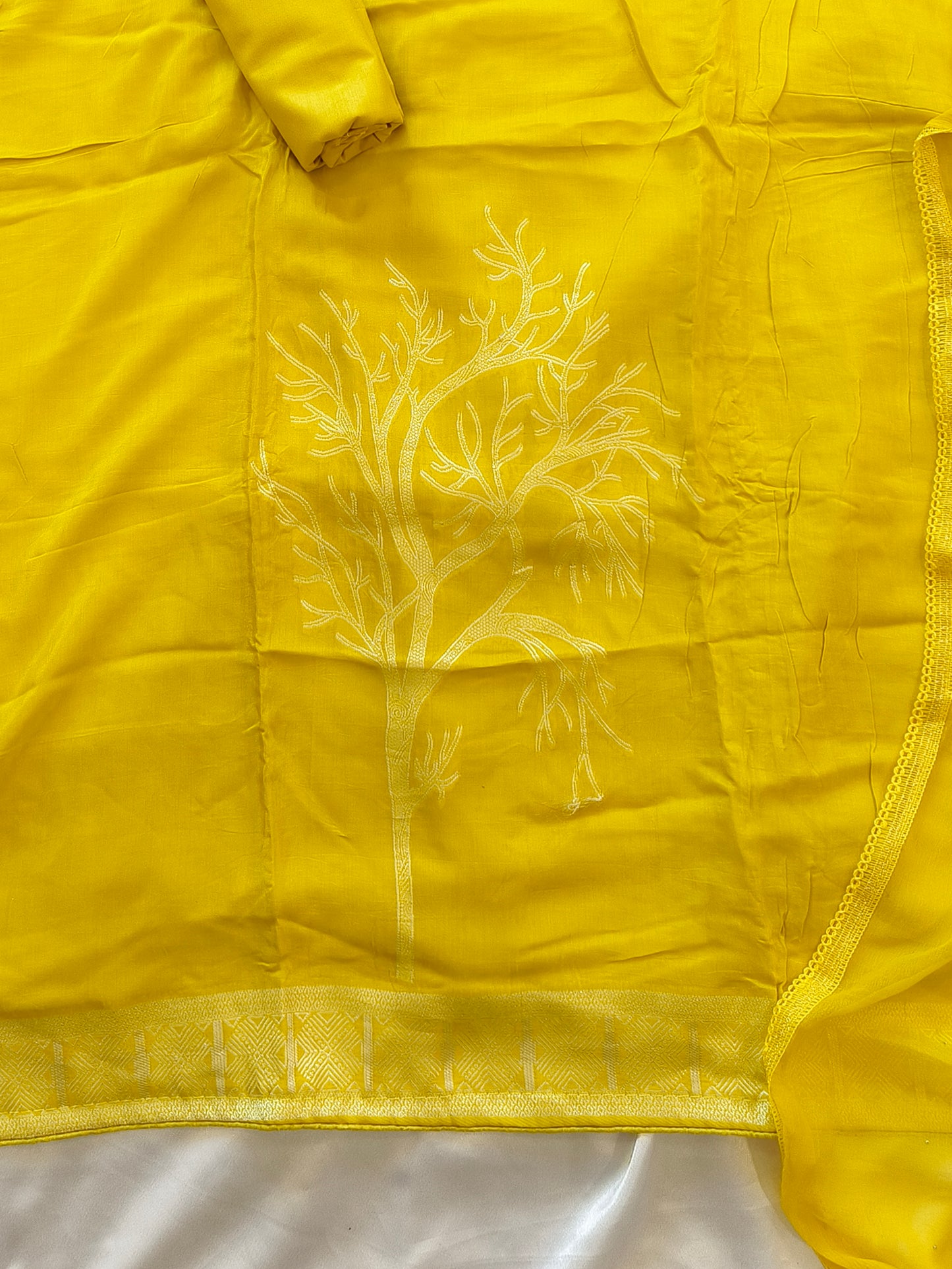 YELLOW MUSLIN SUIT