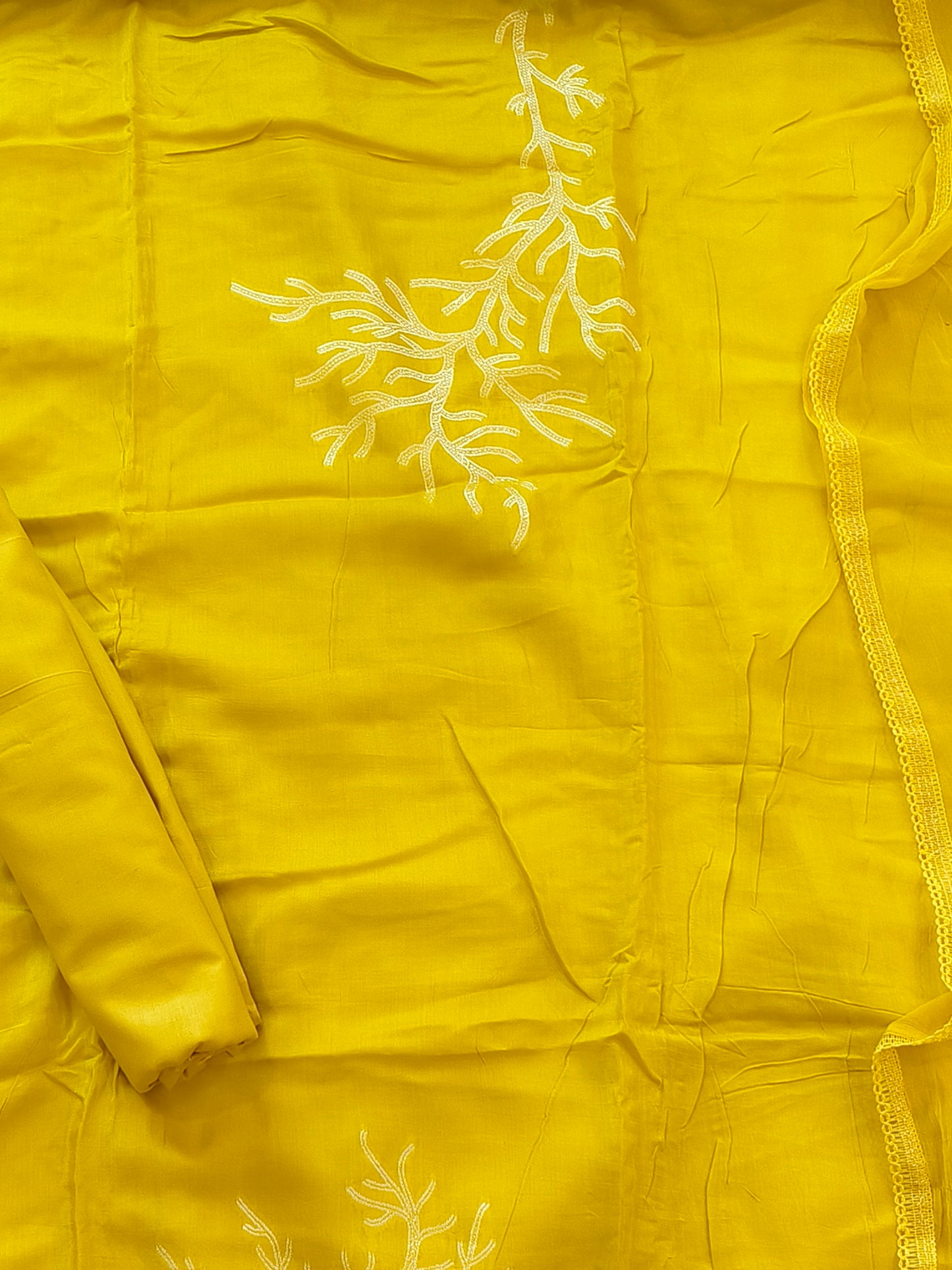 YELLOW MUSLIN SUIT