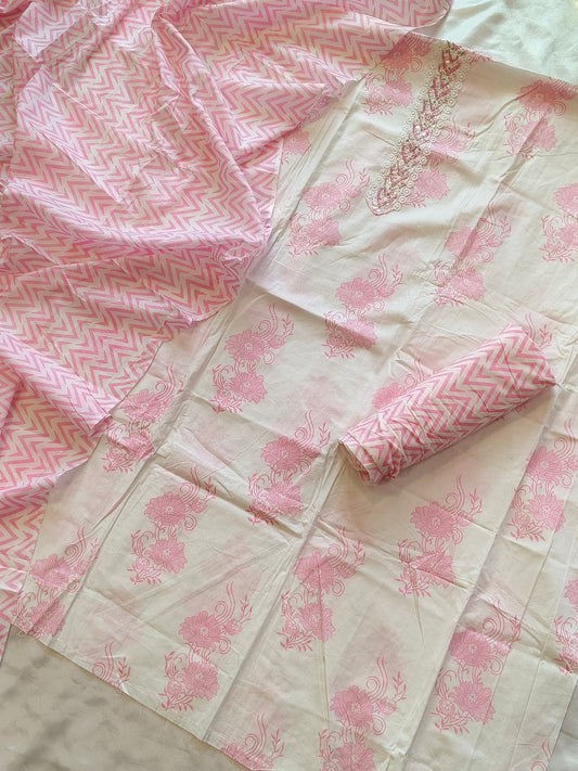 PINK PURE SOFT COTTON SUIT